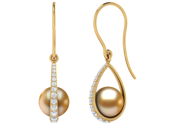 Golden South Sea Pearl Alani Earring