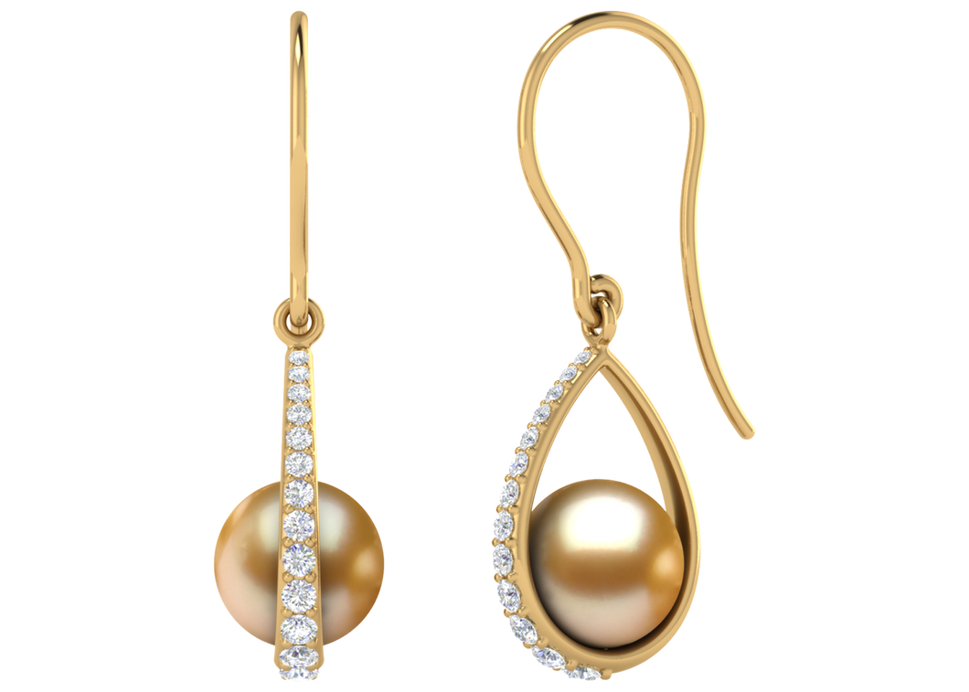 Golden South Sea Pearl Alani Earring