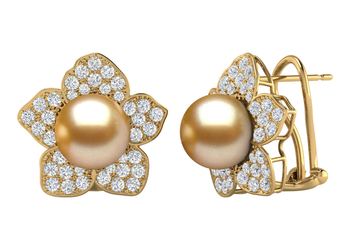 Golden South Sea Pearl Zariah Earring