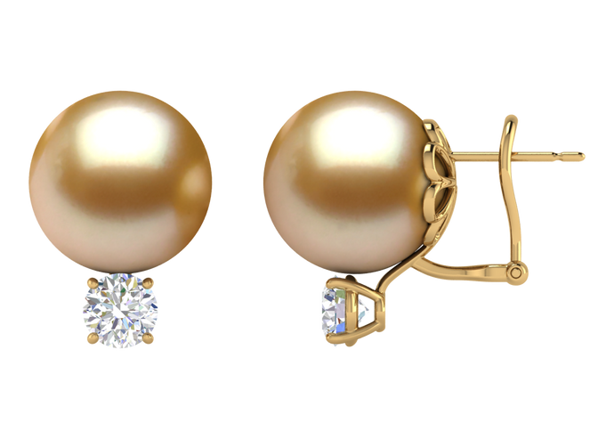 Golden South Sea Pearl Winter Earring