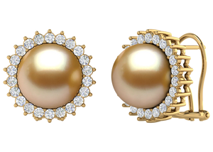 Golden South Sea Pearl April Earring