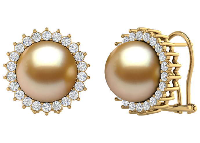 Golden South Sea Pearl April Earring