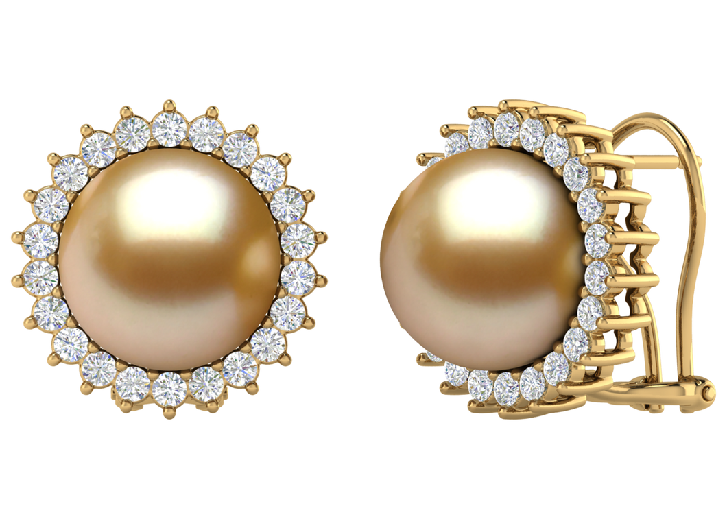 Golden South Sea Pearl April Earring