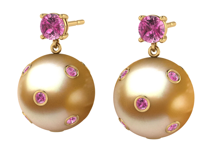 Golden South Sea Pearl Carly Earring