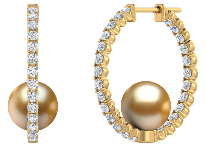 Golden South Sea Pearl Jolene Earring