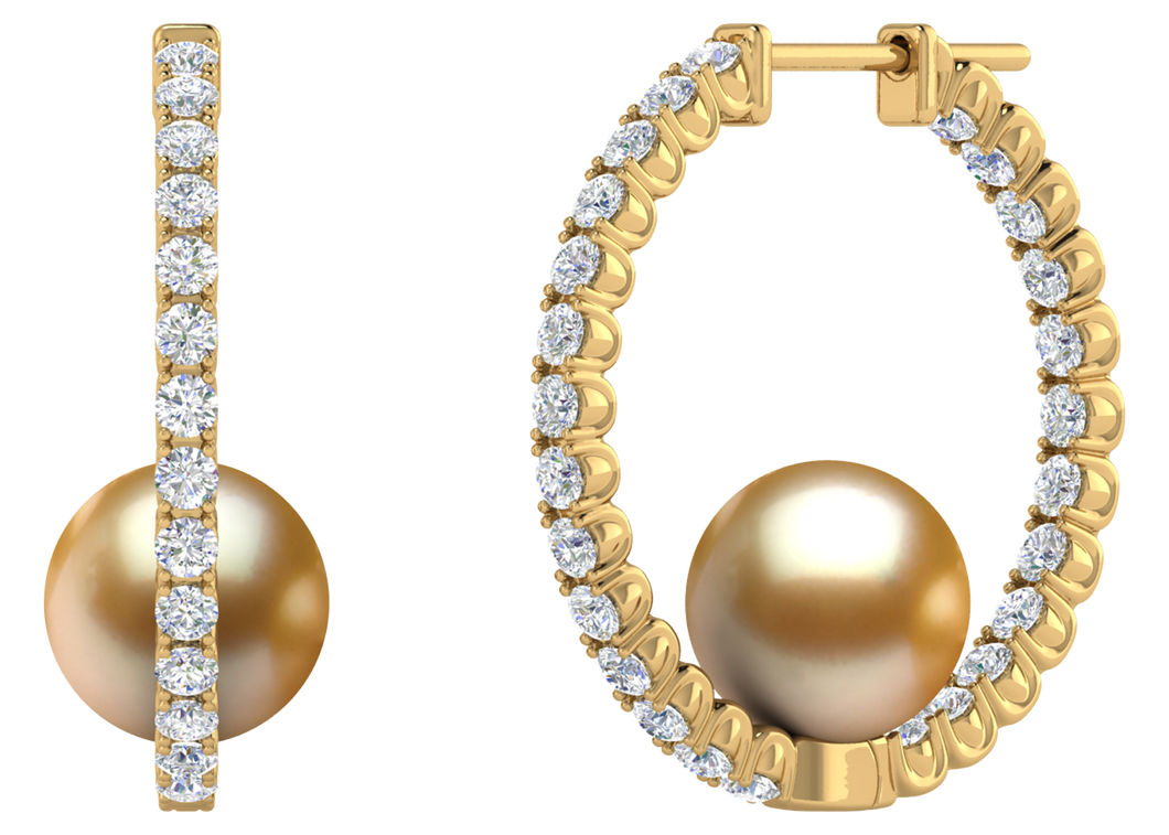 Golden South Sea Pearl Jolene Earring