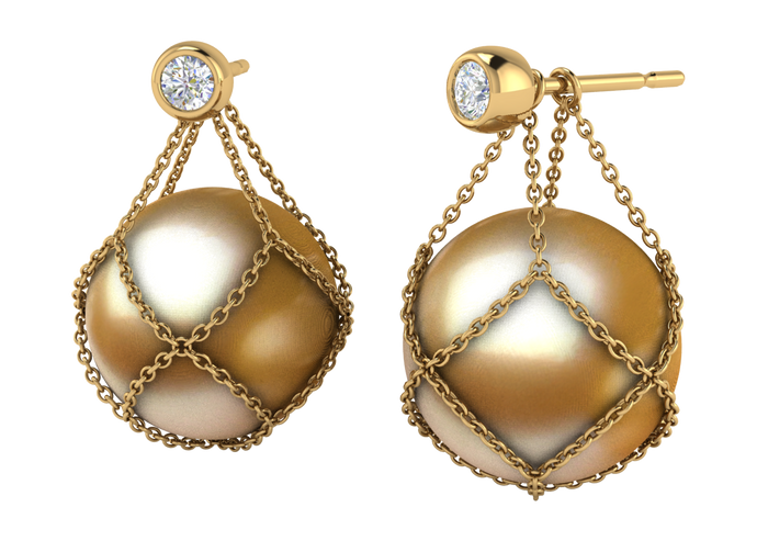 Golden South Sea Pearl Celeste Earring