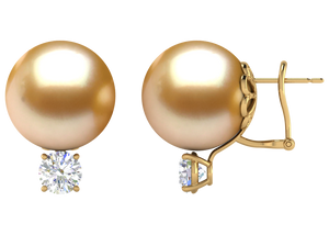 Golden South Sea Pearl Wren Earring