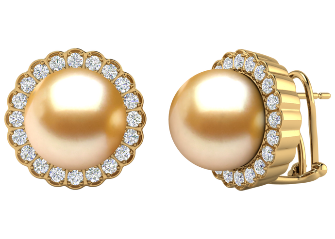 Golden South Sea Pearl Charleigh Earring