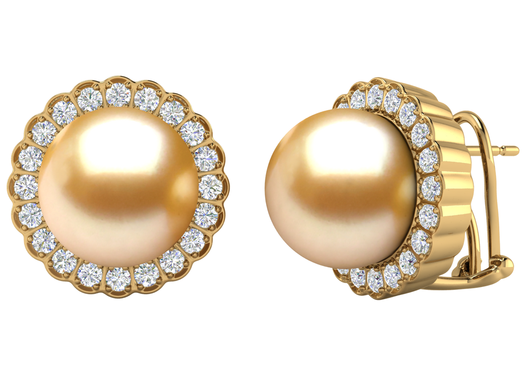 Golden South Sea Pearl Charleigh Earring