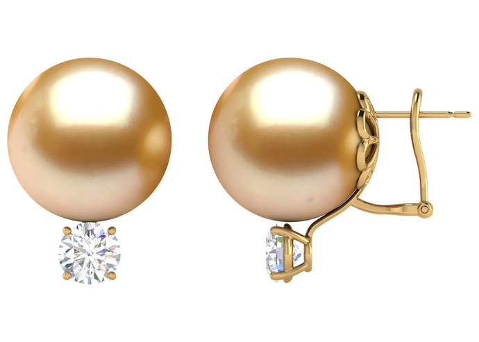 Golden South Sea Pearl Annabella Earring