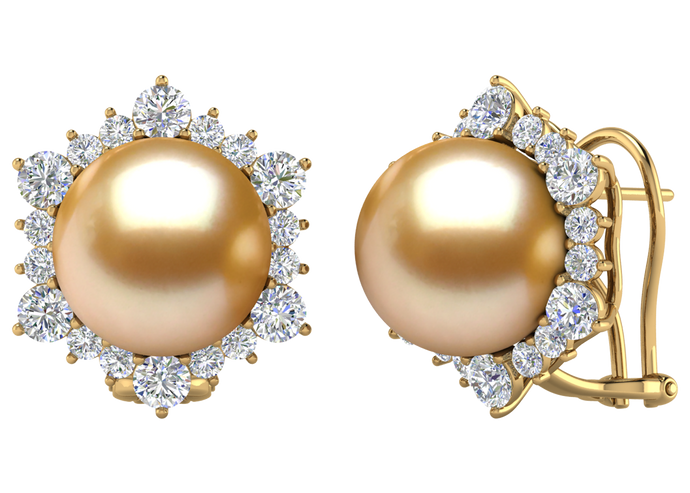 Golden South Sea Pearl Ashlyn Earring