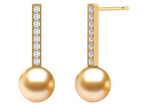 Golden South Sea Pearl Demi Earring