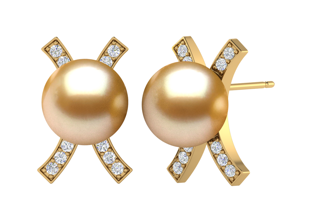 Golden South Sea Pearl Itzel Earring