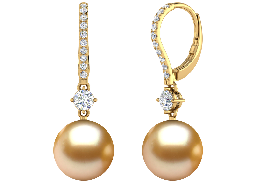 Golden South Sea Pearl Allyson Earring