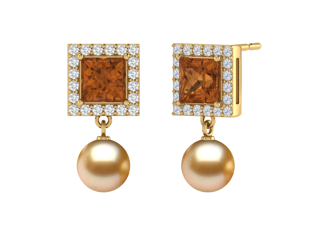 Golden South Sea Pearl Lilith Earring