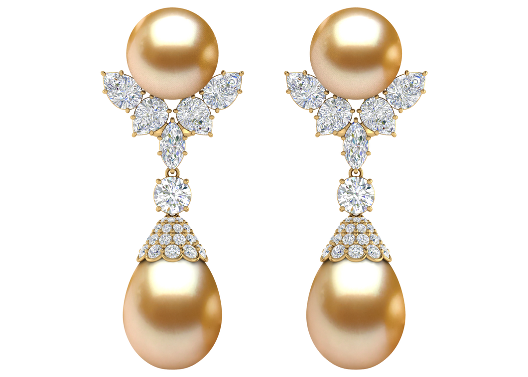 Golden South Sea Pearl Melany Earring