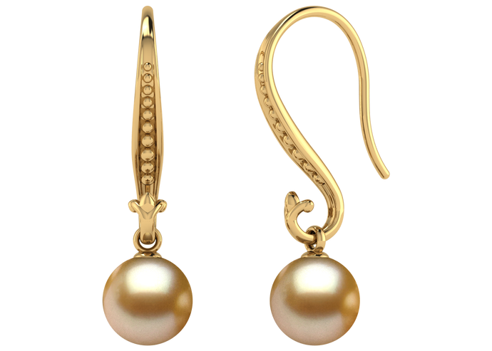 Golden South Sea Pearl Holly Earring