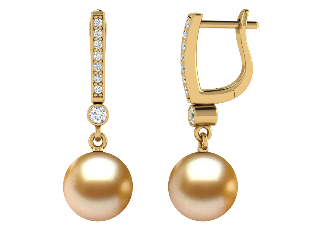 Golden South Sea Pearl Justice Earring