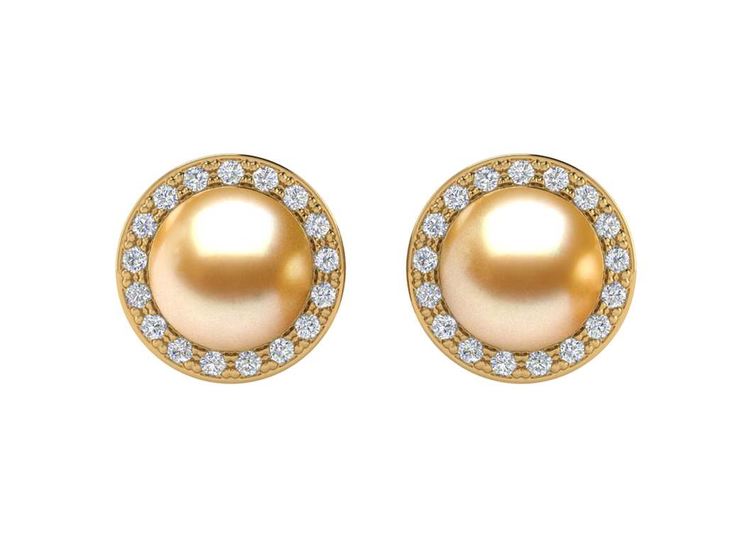 Golden South Sea Pearl Bethany Earring