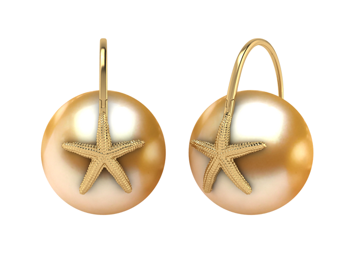 Golden South Sea Pearl Ashlynn Earring