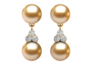 Golden South Sea Pearl Charley Earring