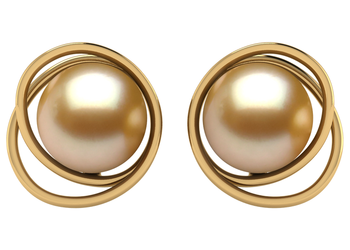 Golden South Sea Pearl Helena Earring