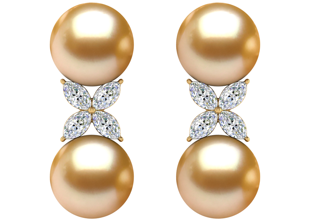 Golden South Sea Pearl Hallie Earring