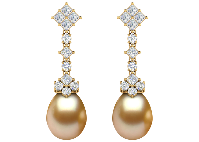 Golden South Sea Pearl Jazmin Earring