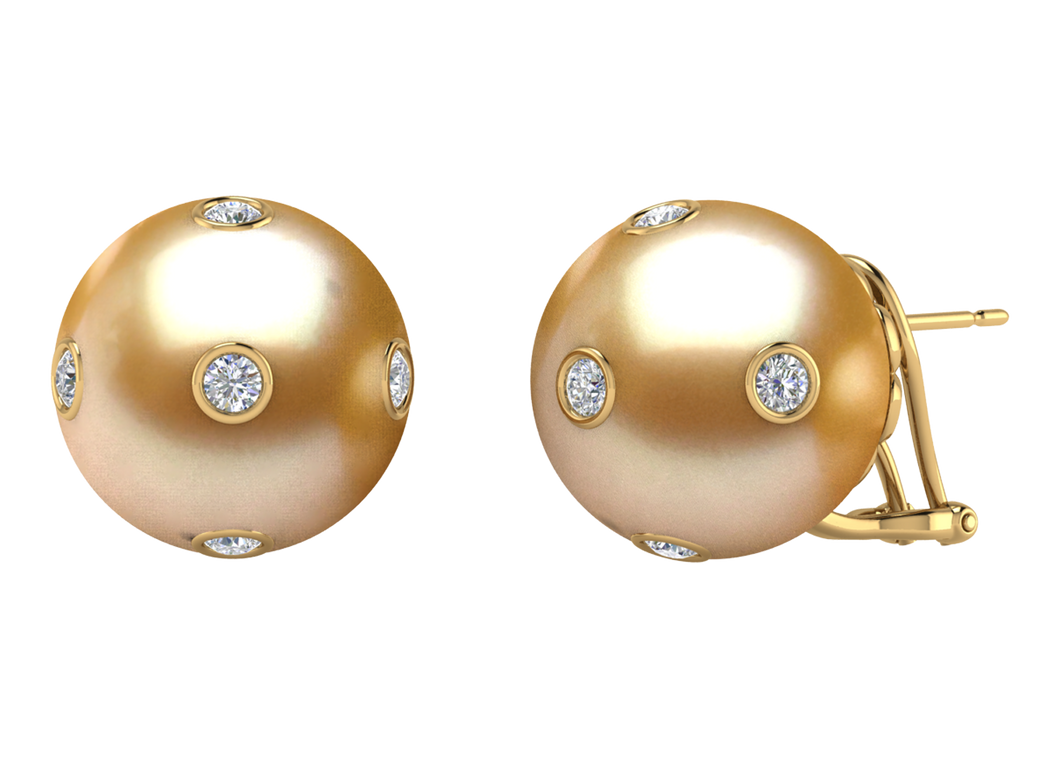Golden South Sea Pearl Cecelia Earring