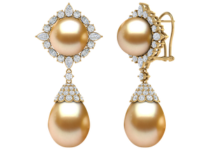 Golden South Sea Pearl Alayah Earring