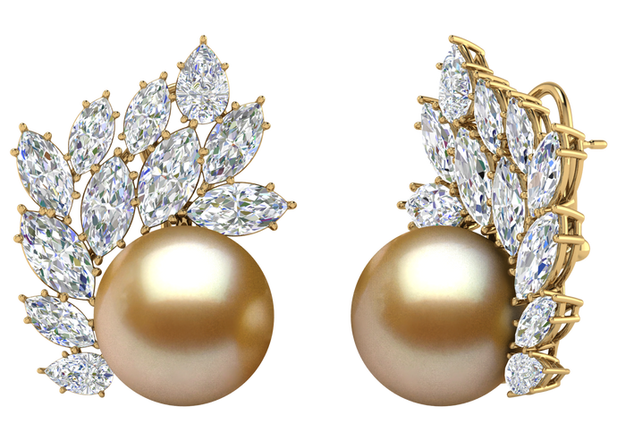 Golden South Sea Pearl Hanna Earring