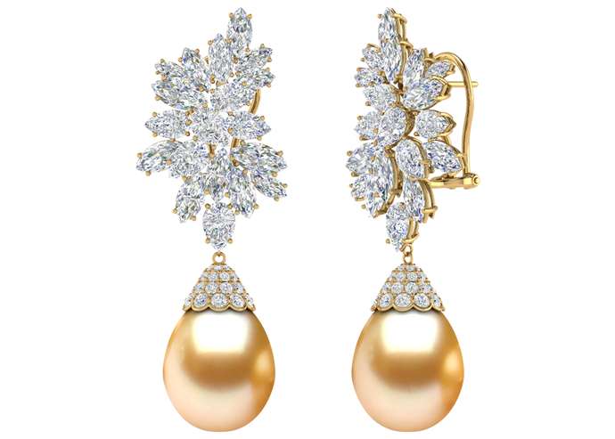 Golden South Sea Pearl Angelica Earring
