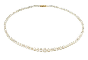 3.5 x 9.5 White Graduated Freshwater Pearl Necklace