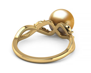 Golden South Sea Pearl Branch Ring