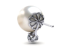 Load image into Gallery viewer, South Sea Pearl &amp; Diamond Solitaire Earring