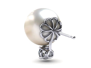 South Sea Pearl & Diamond Solitaire Earring