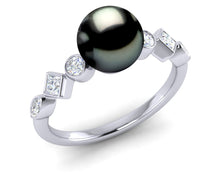 Load image into Gallery viewer, Tahitian Pearl Geometry Ring