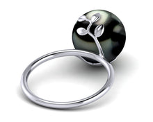 Load image into Gallery viewer, Tahitian Pearl Olive Branch Ring