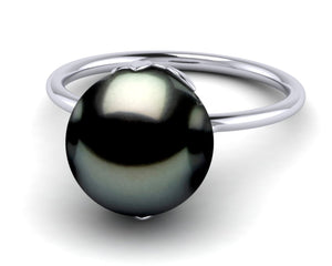 Tahitian Pearl Olive Branch Ring