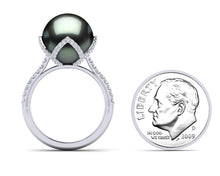 Load image into Gallery viewer, Tahitian Pearl Interlace Ring