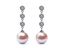 Load image into Gallery viewer, Freshwater Pearl Diamond Cascade Earring