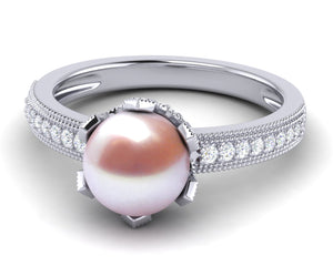 Freshwater Pearl Crown Ring