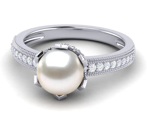 South Sea Pearl Crown Ring