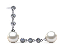 Load image into Gallery viewer, South Sea Pearl Diamond Cascade Earring