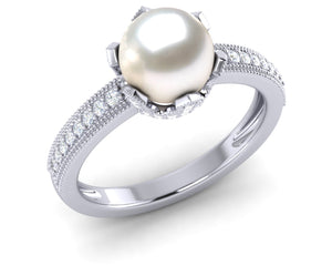 South Sea Pearl Crown Ring
