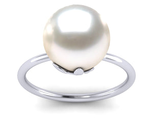 South Sea Pearl Olive Branch Ring