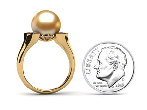 Golden Pearl Four Princess Ring