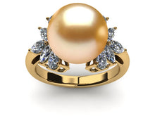 Load image into Gallery viewer, Golden Pearl Cluster Ring