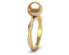 Load image into Gallery viewer, Golden Pearl Braid Ring